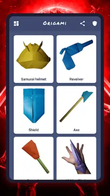 Origami weapons, paper schemes android App screenshot 15